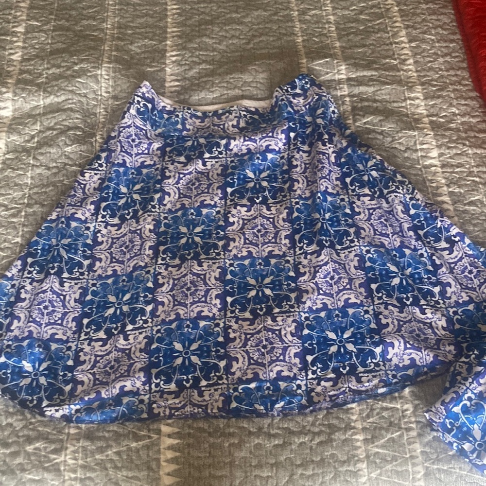Blue and white skirt